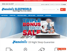 Tablet Screenshot of mancinis-sleepworld.com